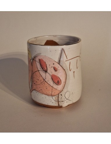 Tasse à café chat grenade