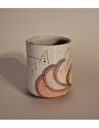 Tasse à café chat baies rouges