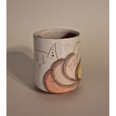 Tasse à café chat baies rouges