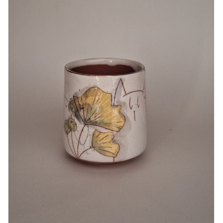 Tasse à café chat feuilles de ginko