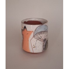 Tasse à café renard champignon