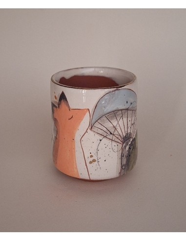 Tasse à café renard champignon