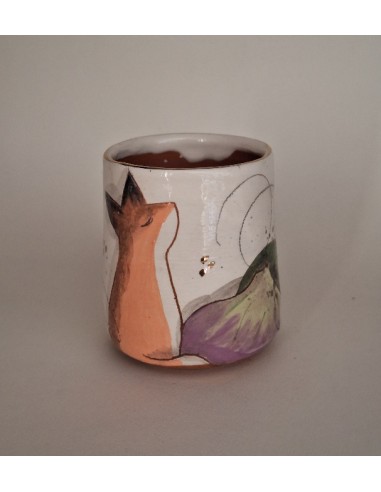 Tasse à café renard figue violette