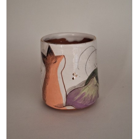 Tasse à café renard figue violette