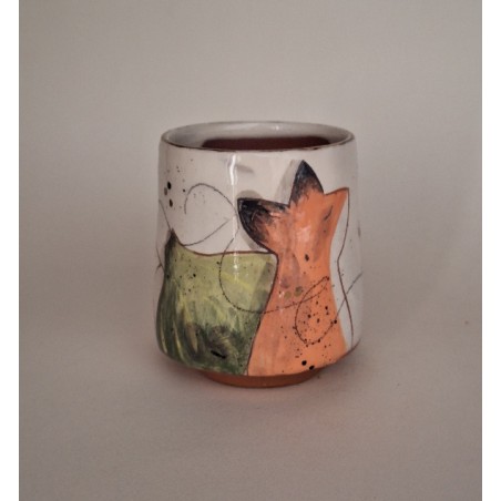 Tasse à café renard figue verte