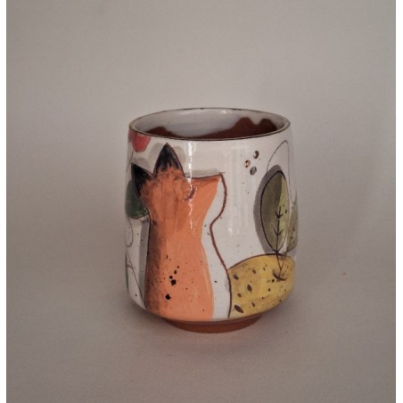 Tasse à café renard baies rouges