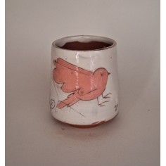 Tasse à café oiseau rose...