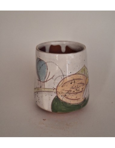 Tasse à café oiseau rose papillon