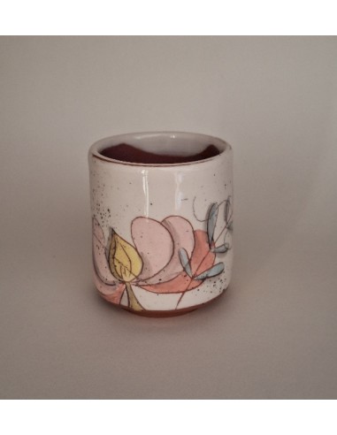 Tasse à café oiseau fleur rose