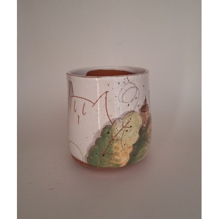 Mug chat feuille de chêne