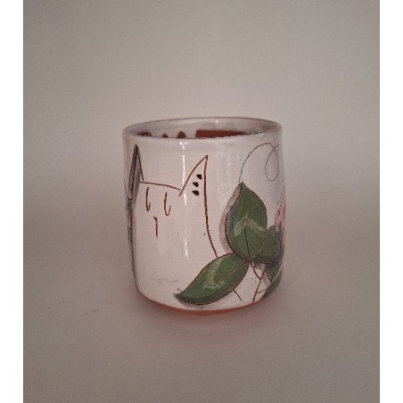 Mug chat fleur trèfle des près