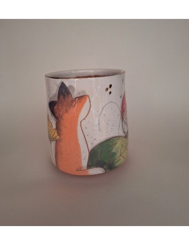 Mug renard feuilles de ginko