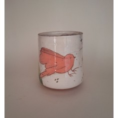 Mug oiseau rose marguerite
