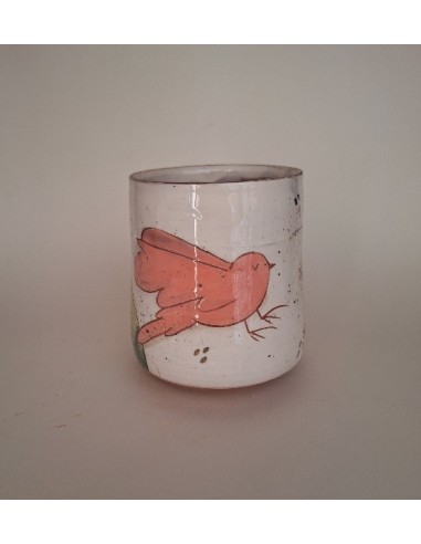 Mug oiseau rose marguerite