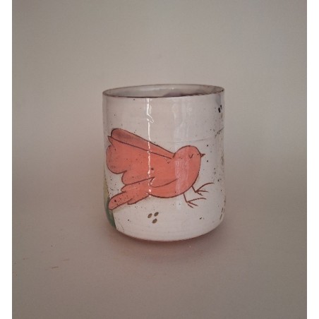 Mug oiseau rose marguerite