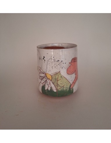 Mug oiseau rose marguerite