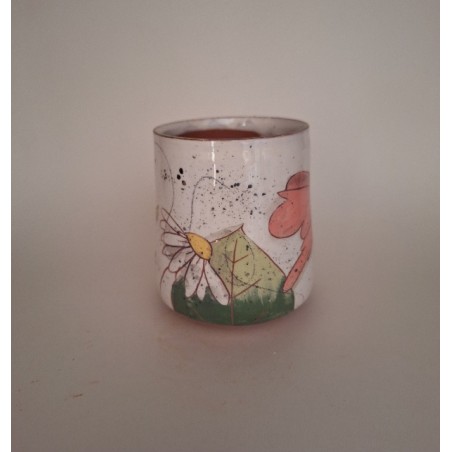 Mug oiseau rose marguerite