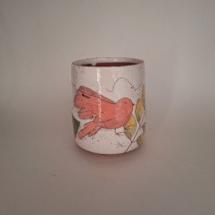 Mug oiseau rose fleur rose