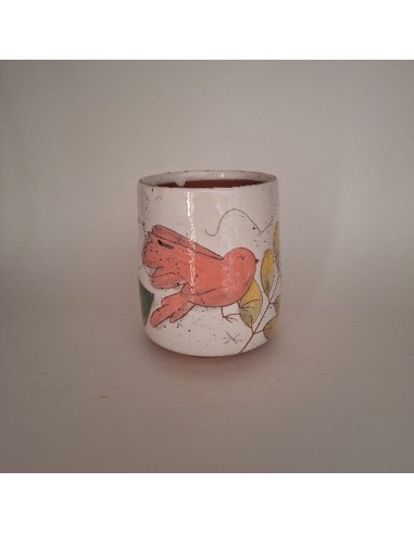 Mug oiseau rose fleur rose