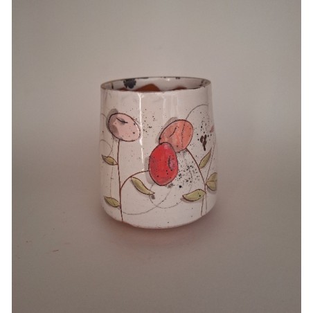 Mug oiseau bleu fleurs roses