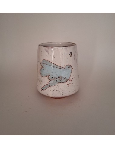 Mug oiseau bleu feuilles de ginko