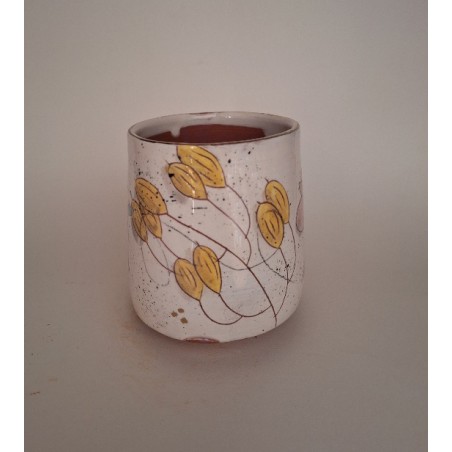 Mug oiseau or rose champignons