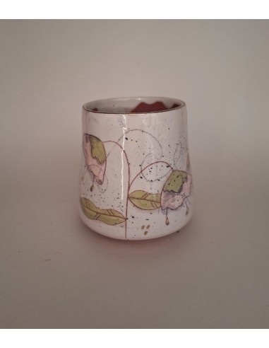 Mug oiseau bleu fleurs roses