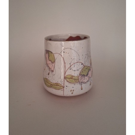 Mug oiseau bleu fleurs roses