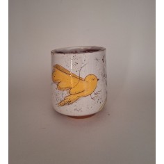 Mug oiseau jaune papillon