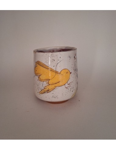 Mug oiseau jaune papillon