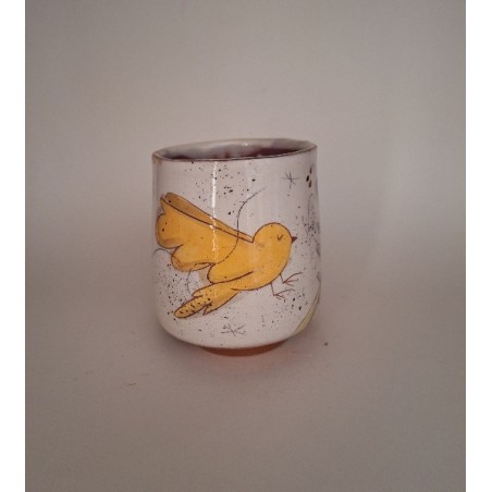 Mug oiseau jaune papillon