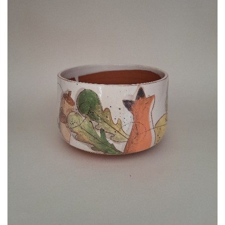 Bol renard feuilles de chêne