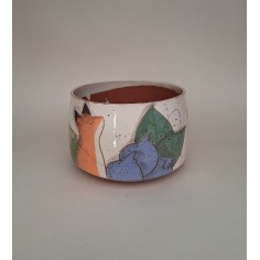 Bol renard fleurs roses