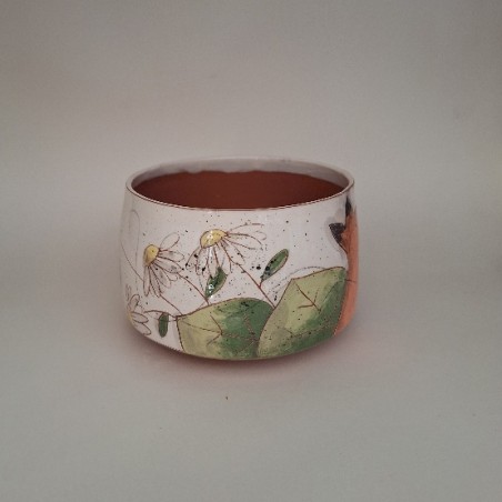 Bol renard fleurs roses