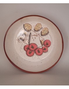 Assiette creuse chat tomates