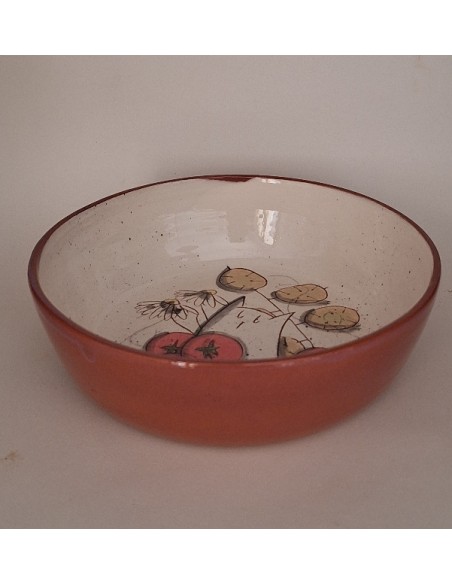 Assiette creuse chat tomates