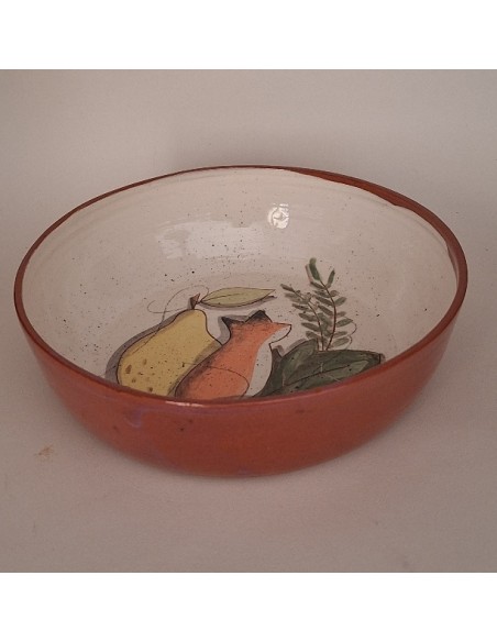 Assiette creuse renard poire