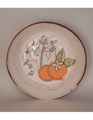 Assiette creuse chat oranges