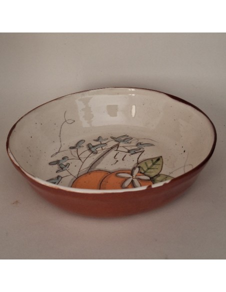 Assiette creuse chat oranges