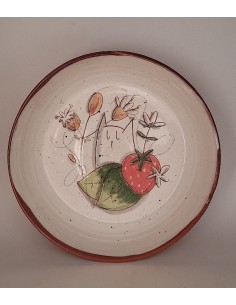 Assiette creuse chat fraise