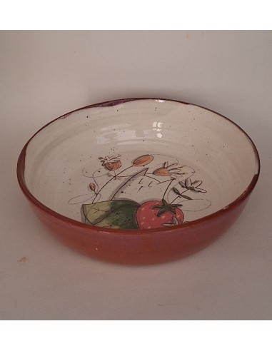 Assiette creuse chat fraise