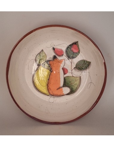 Assiette creuse renard citron