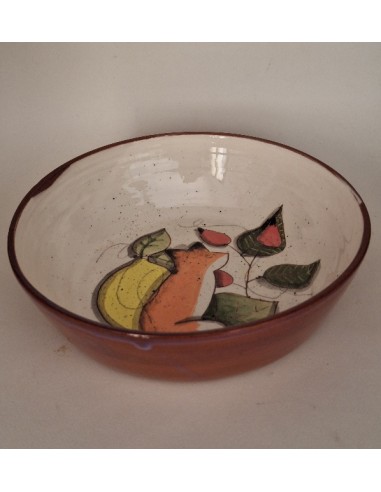 Assiette creuse renard citron