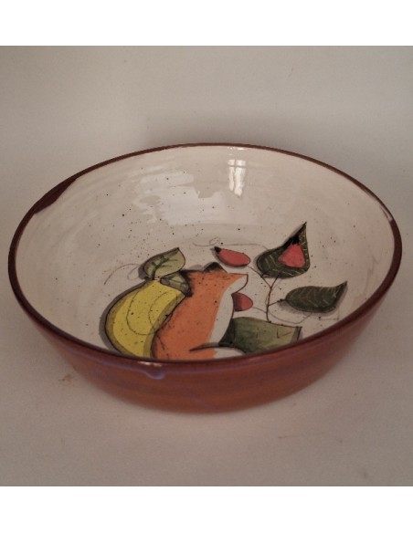 Assiette creuse renard citron