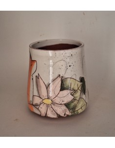Mug anse renard fleur rose 2