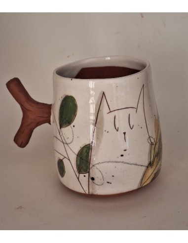 Mug anse chat champignons