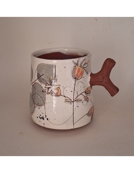 Mug anse chat fraise