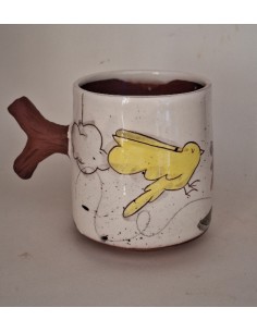 Mug anse oiseau jaune