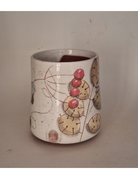 Mug anse oiseau bleu