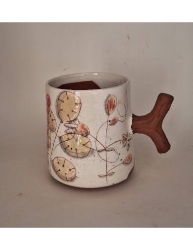 Mug anse oiseau bleu